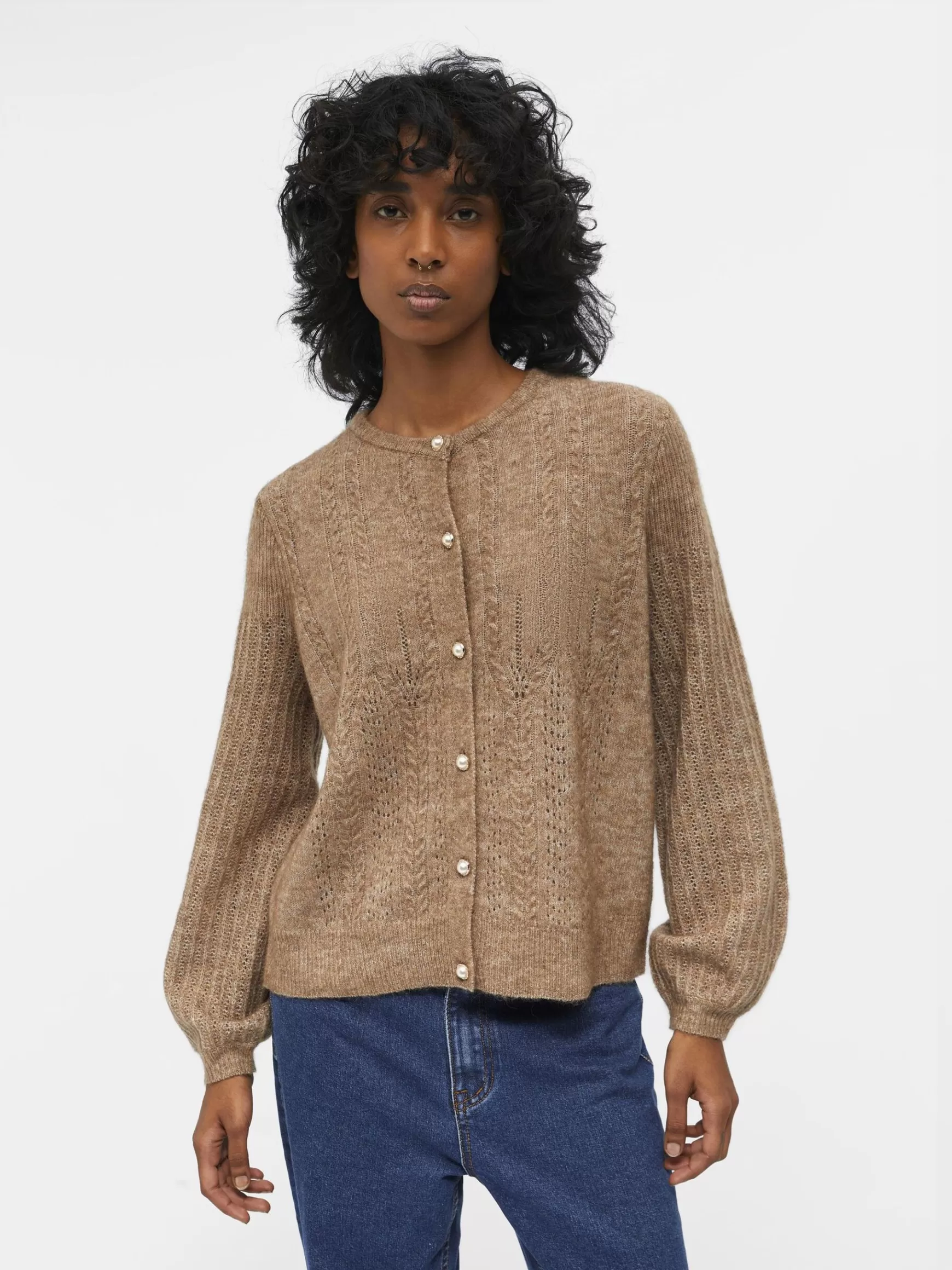 Dame OBJECT ALPAKA-ULDBLANDING CARDIGAN