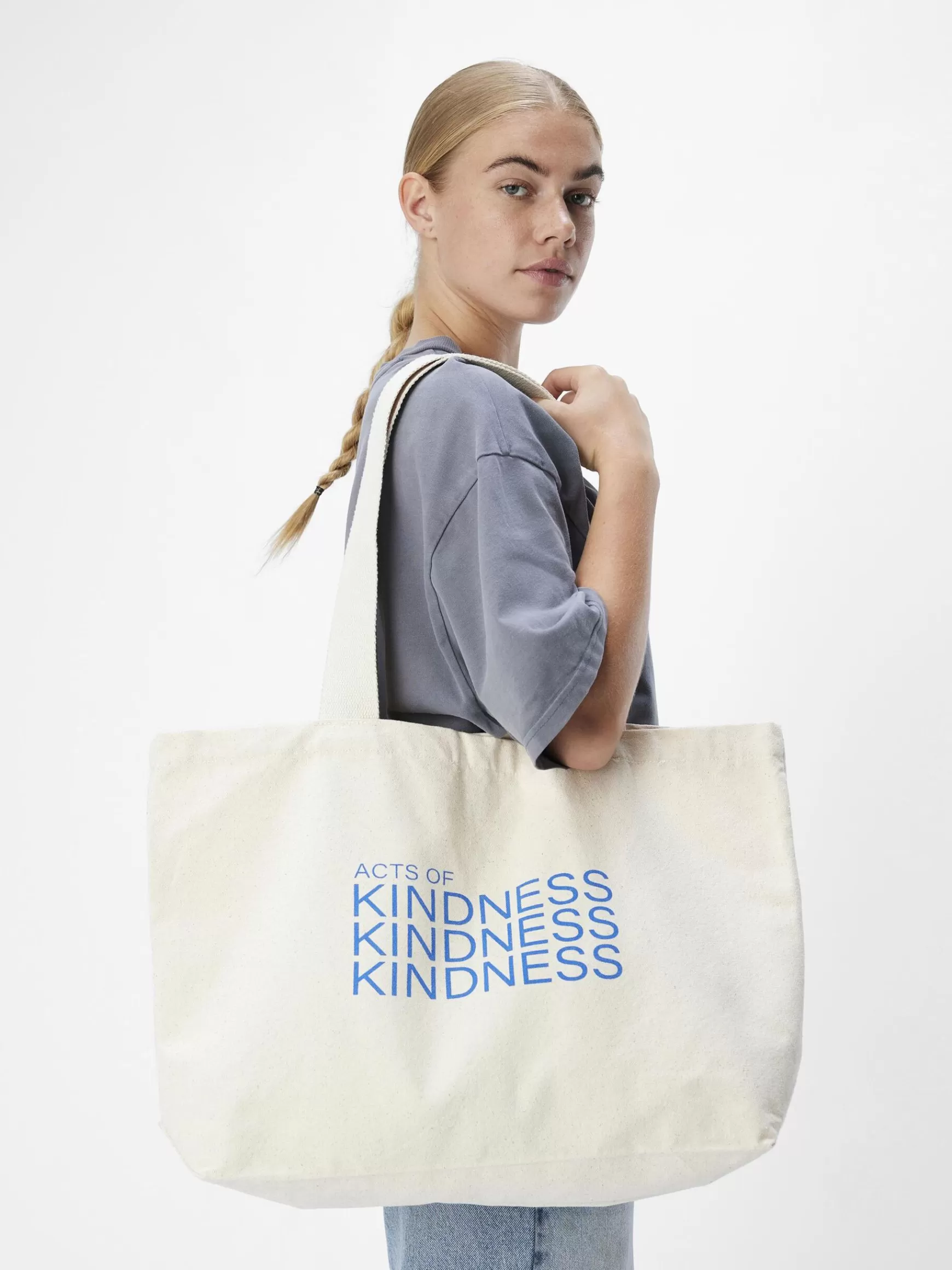 Dame OBJECT BLÅ KORS X SHOPPING NET