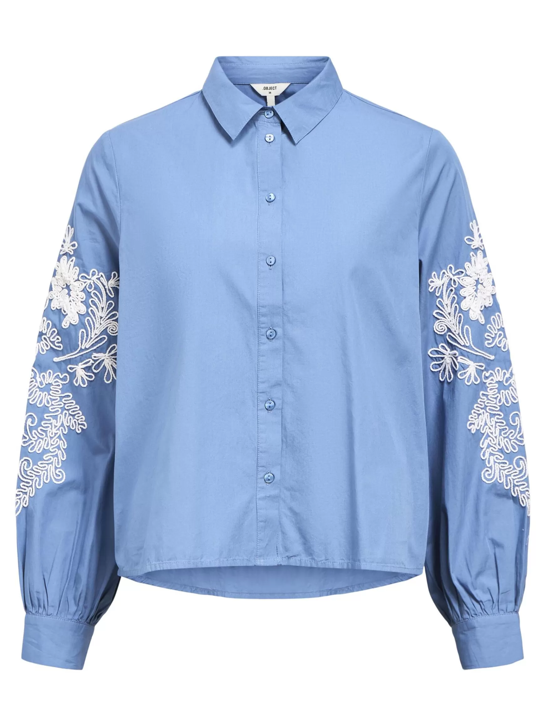 Dame OBJECT BRODERET SKJORTE