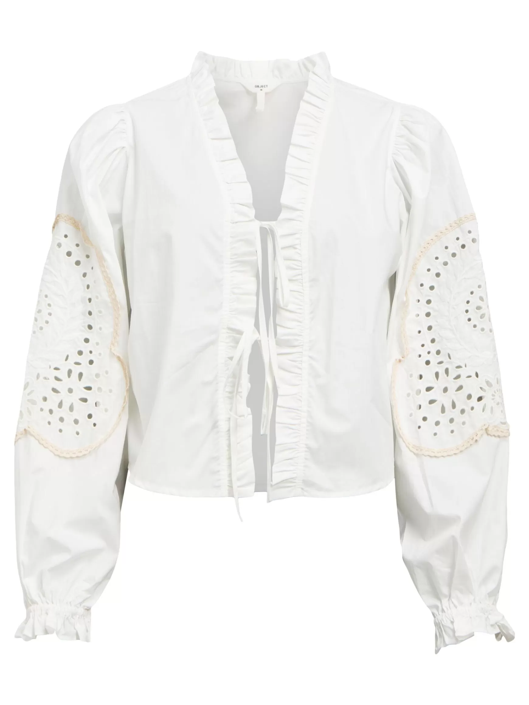 Dame OBJECT BRODERET SKJORTE