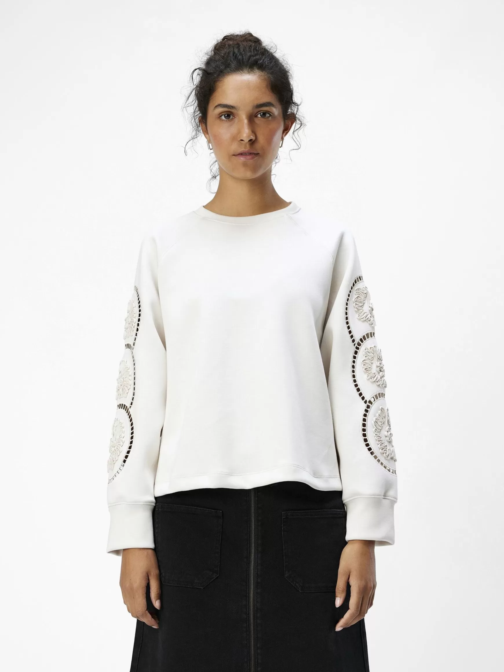 Dame OBJECT BRODERET SWEATSHIRT