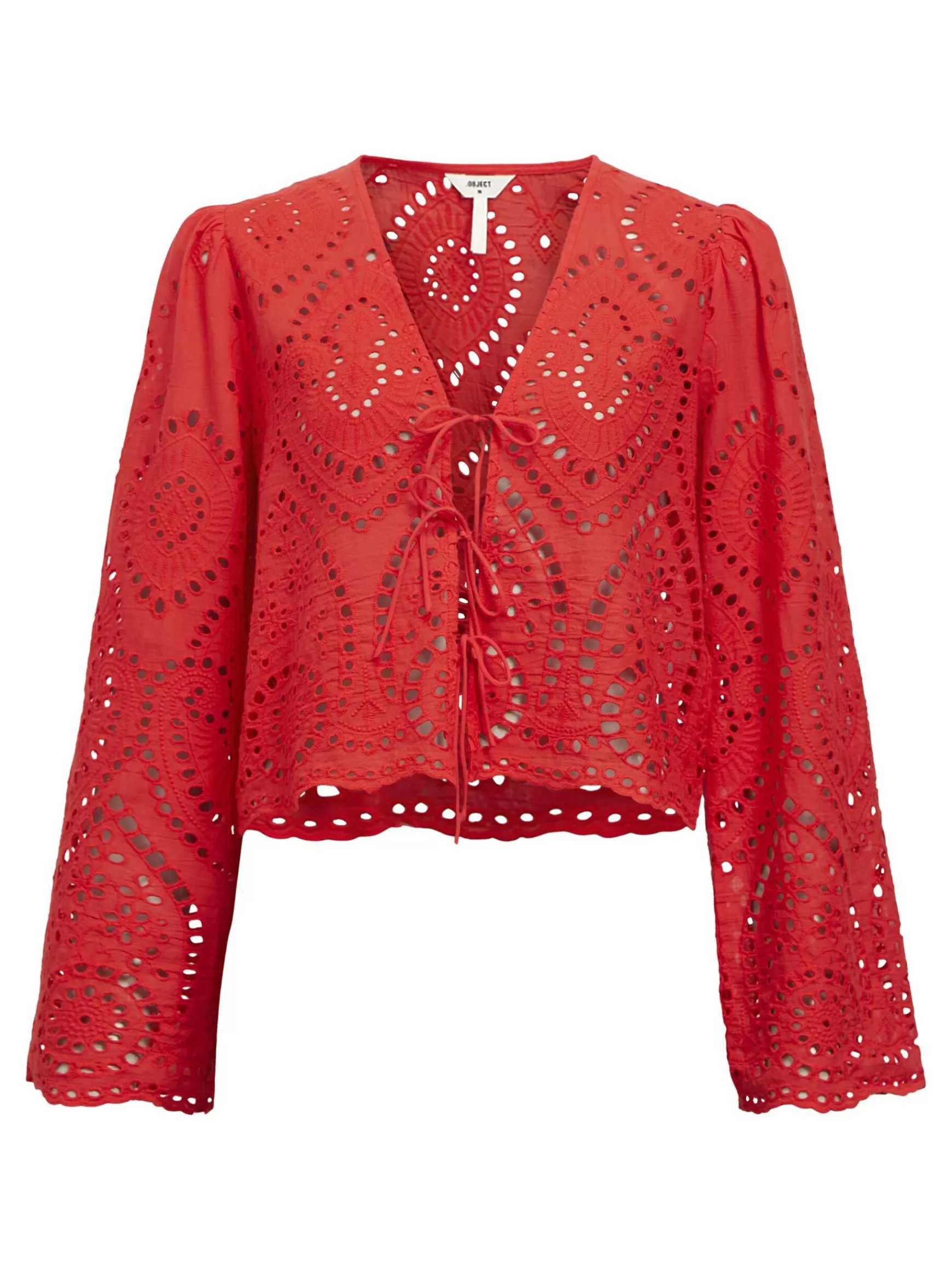 Dame OBJECT BRODERIE ANGLAISE BLUSE