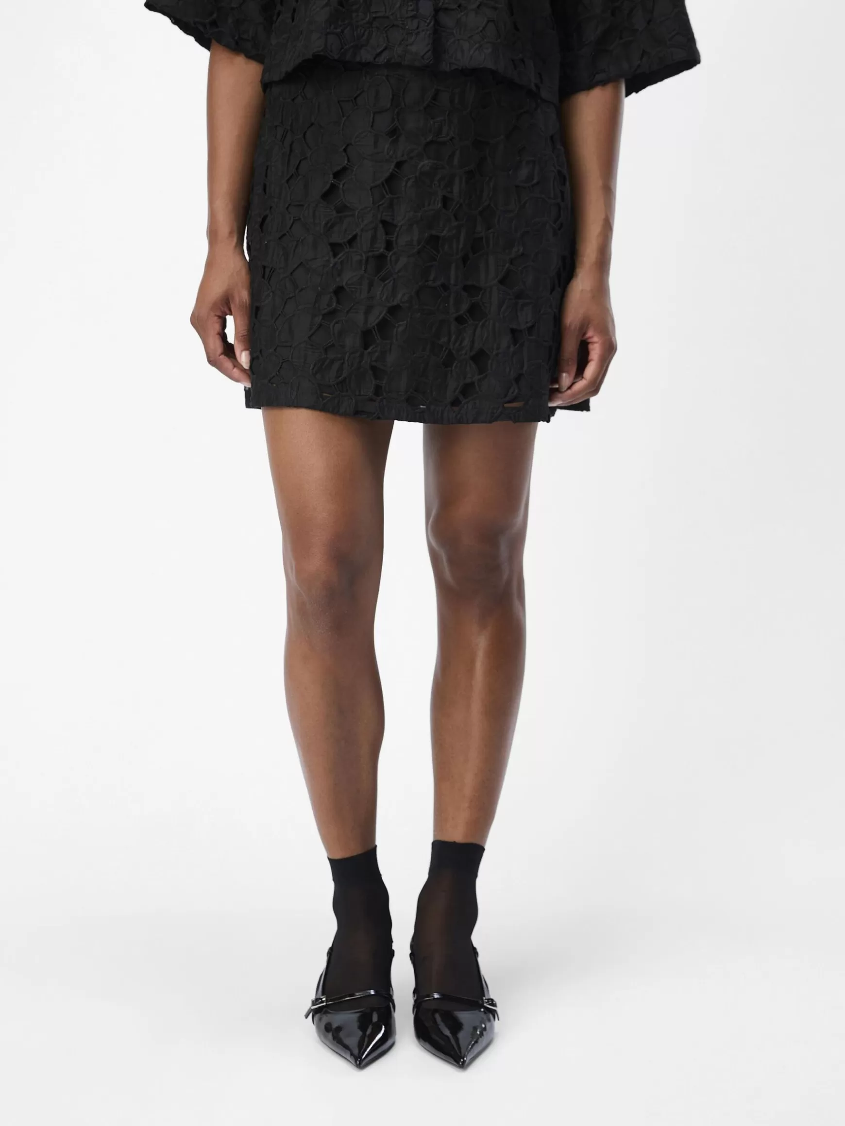 Dame OBJECT BRODERIE ANGLAISE MININEDERDEL