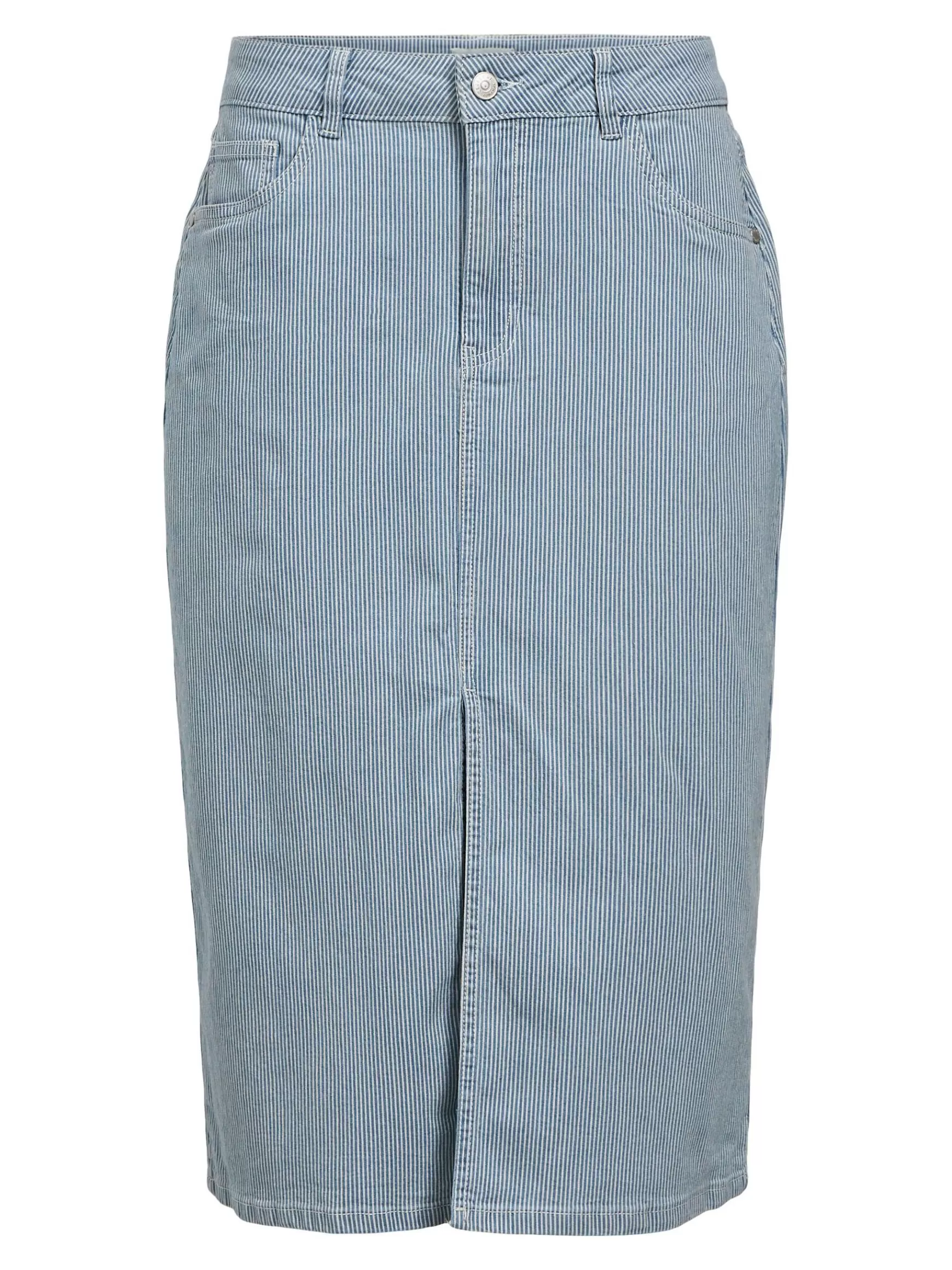 Dame OBJECT DENIM MIDINEDERDEL