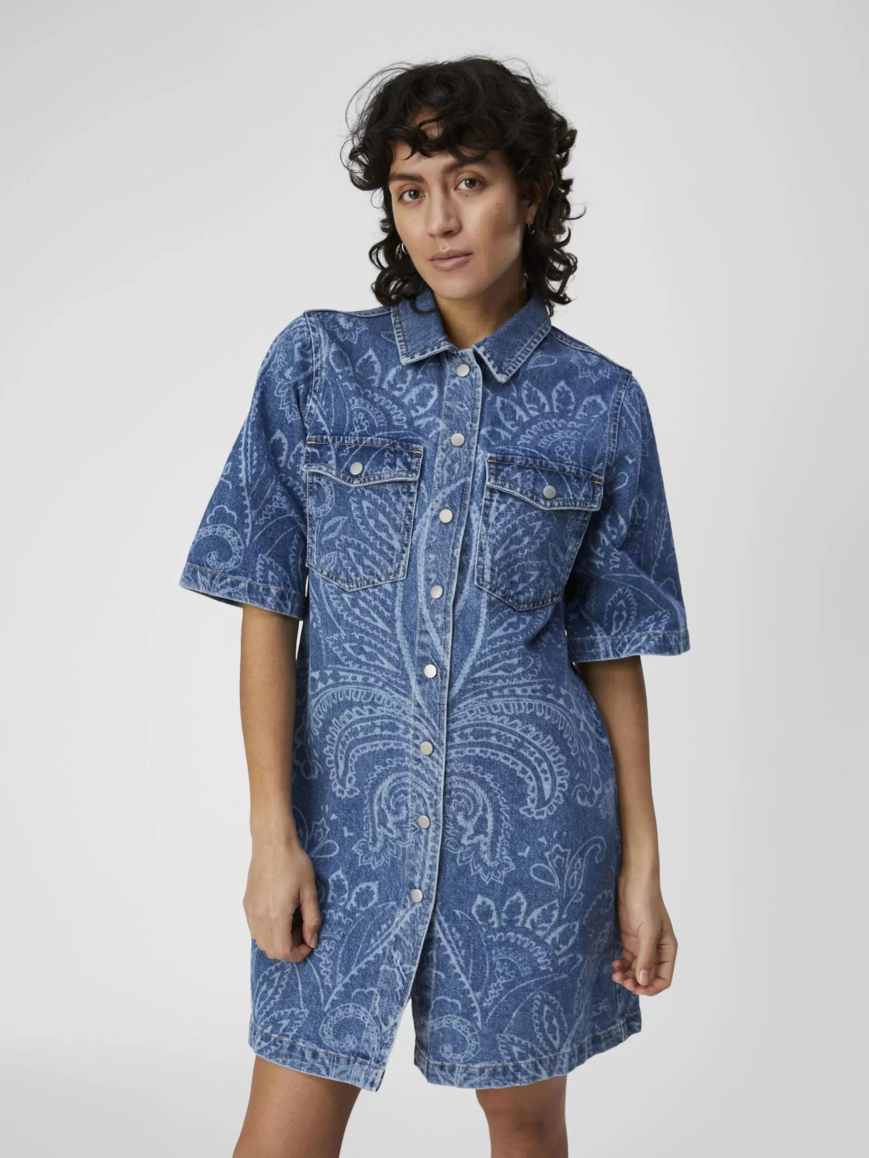 Dame OBJECT DENIM SKJORTEKJOLE