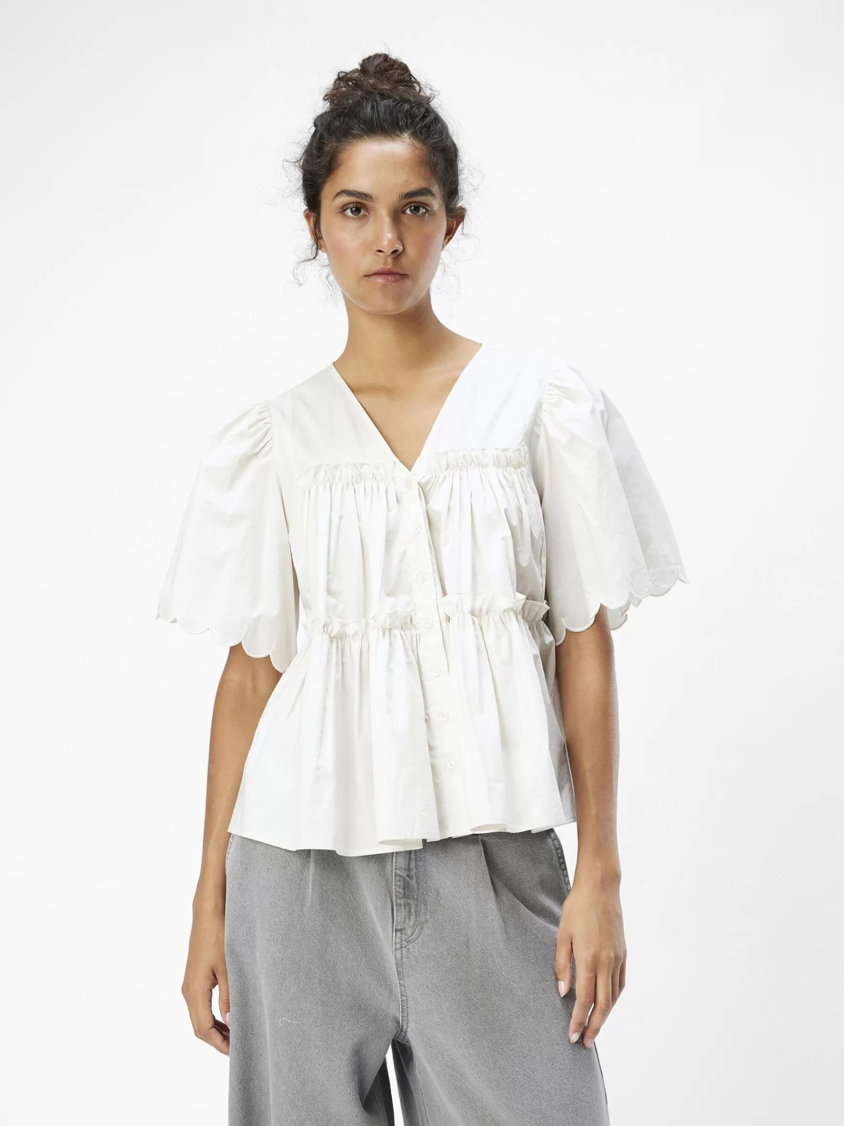 Dame OBJECT FLÆSET BLUSE