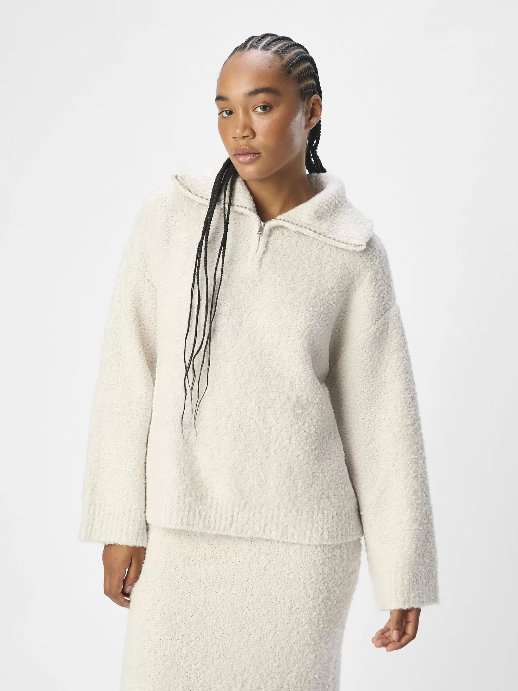 Dame OBJECT HALV LYNLÅS PULLOVER