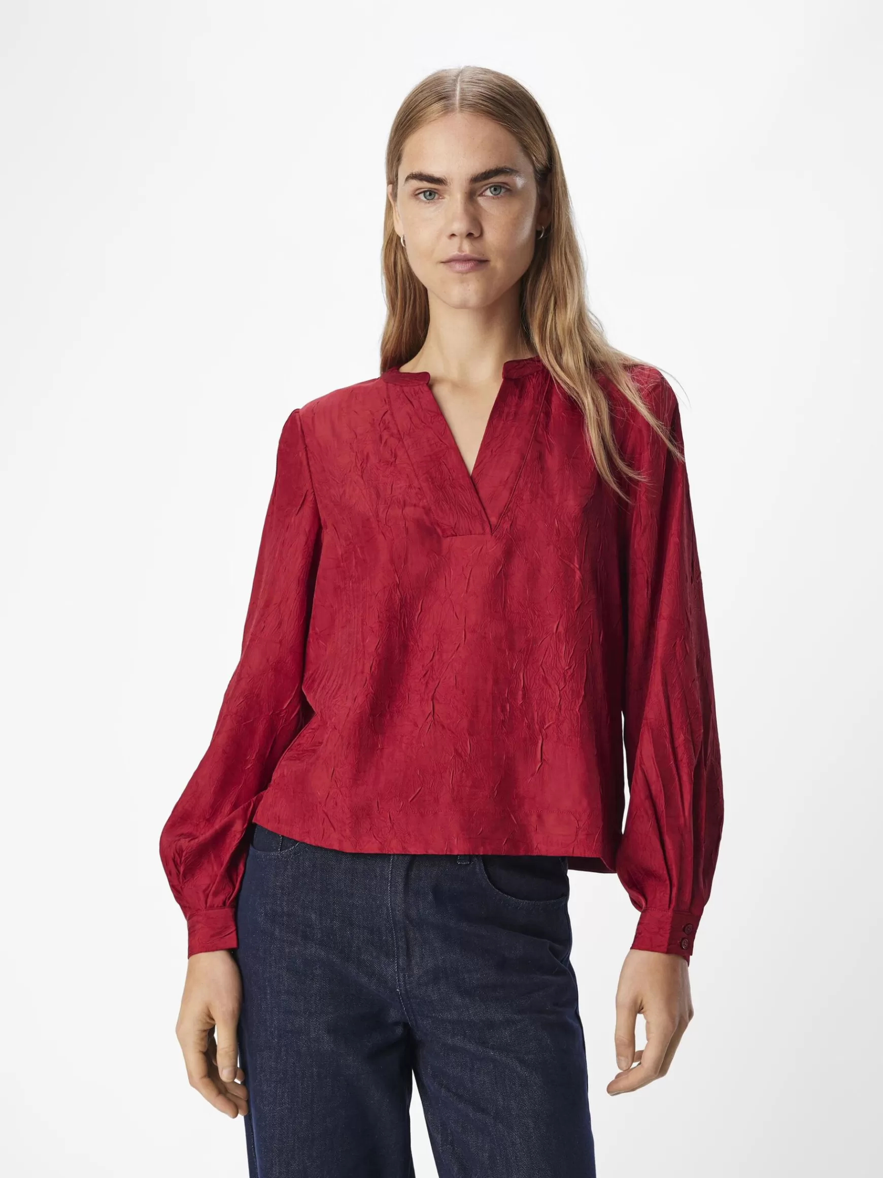 Dame OBJECT KRØLLET BLUSE