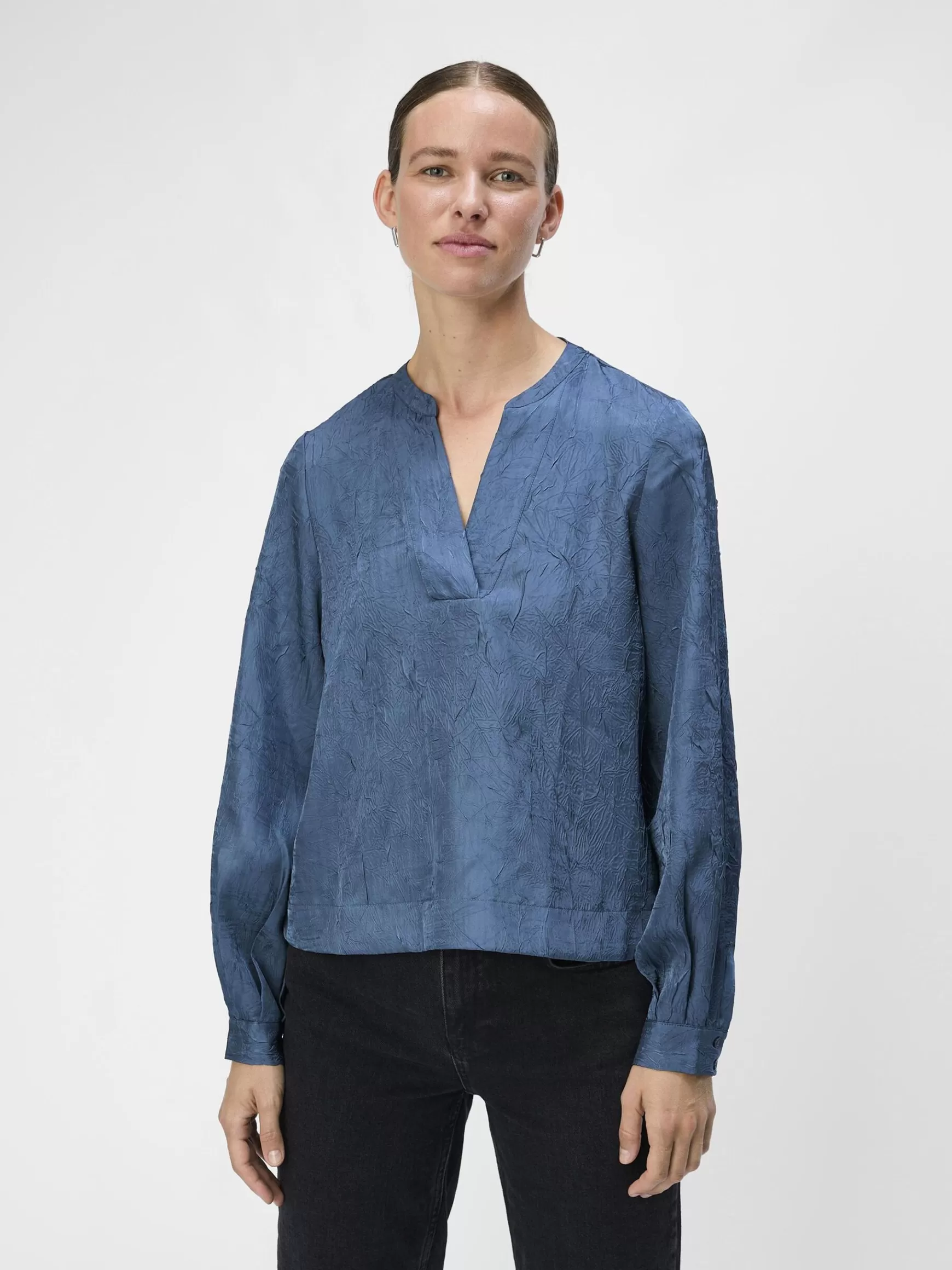 Dame OBJECT KRØLLET BLUSE