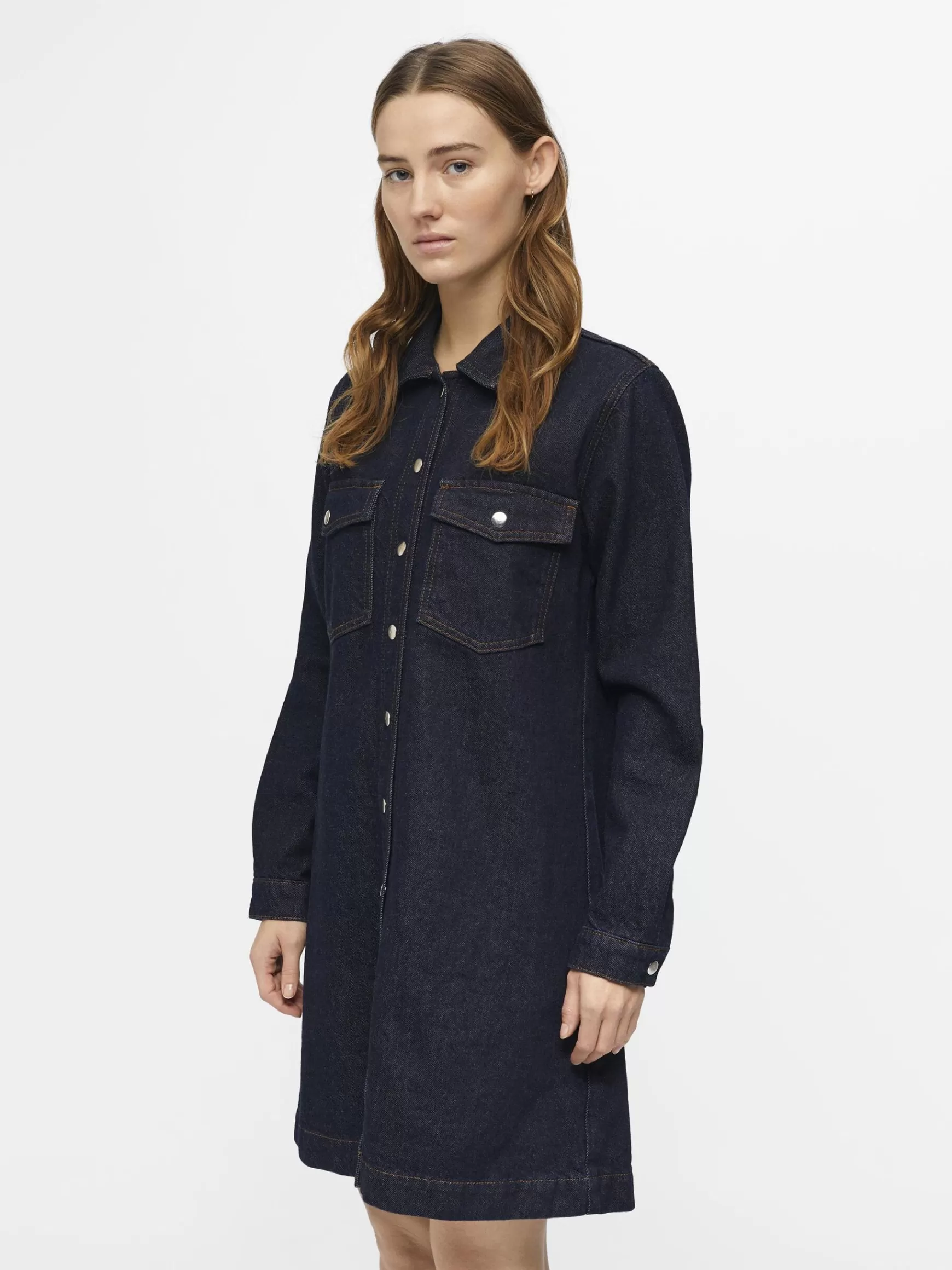 Dame OBJECT LANGÆRMET DENIMKJOLE