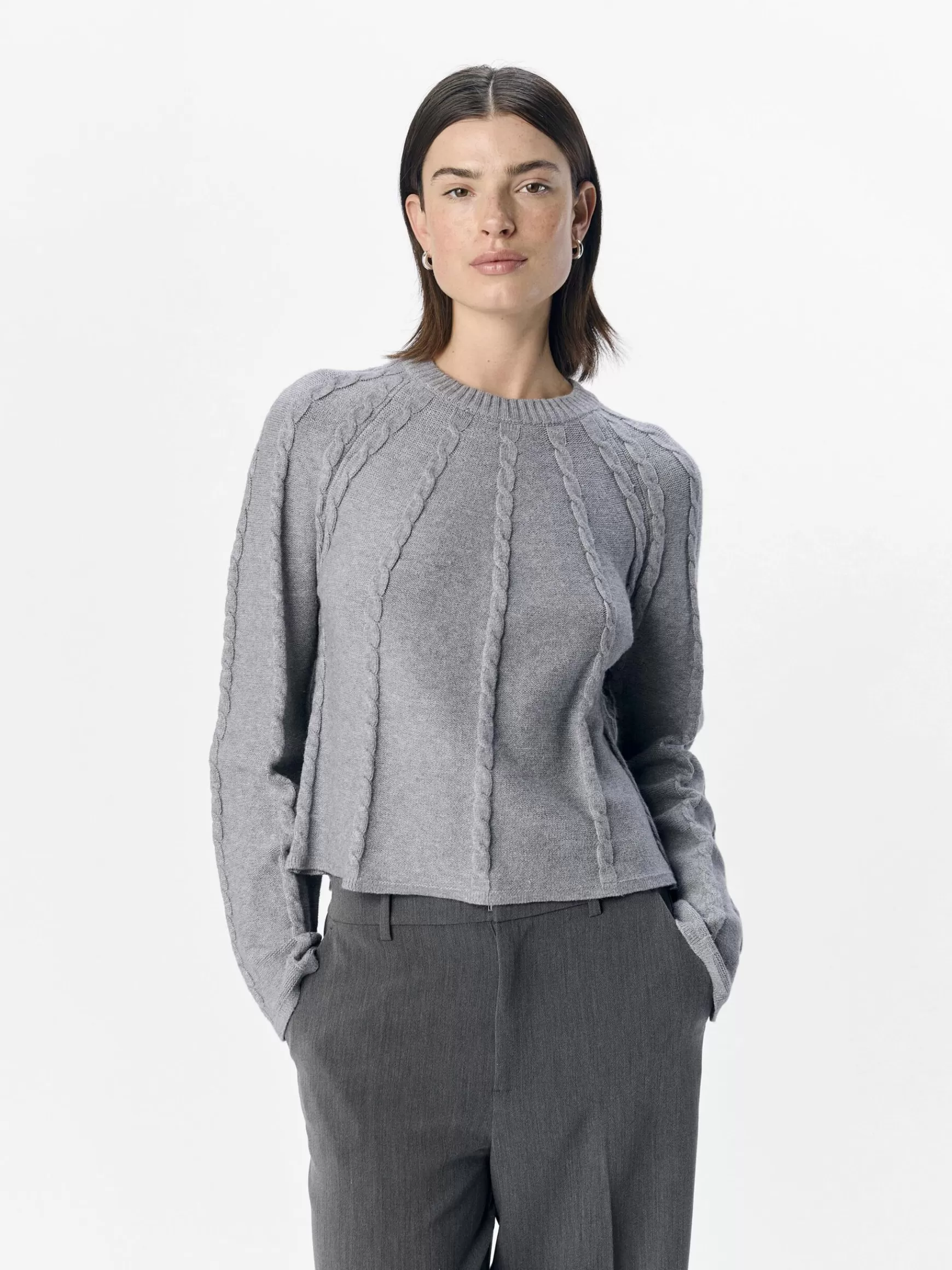 Dame OBJECT LANGÆRMET PULLOVER