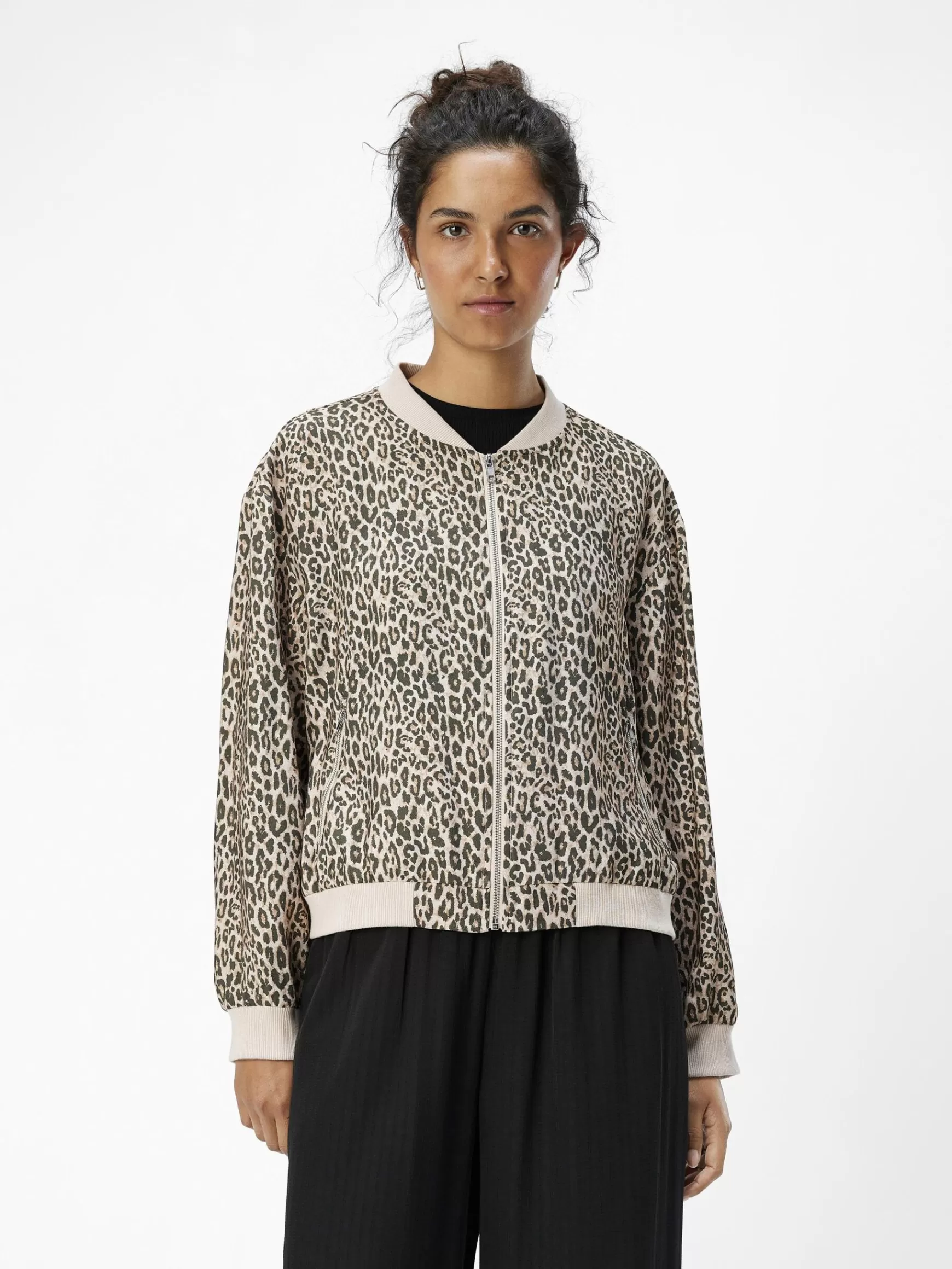 Dame OBJECT LEOPARDPRINT BOMBERJAKKE