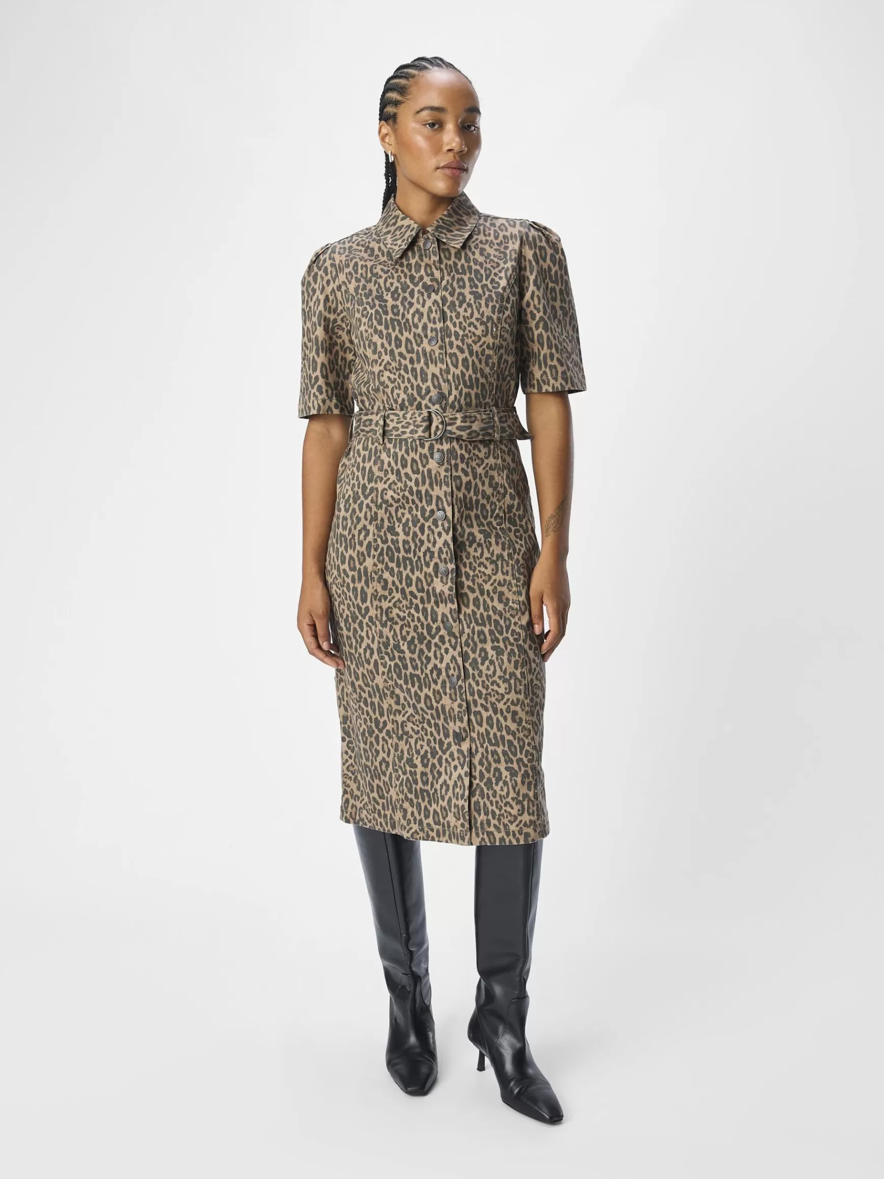 Dame OBJECT LEOPARDPRINT DENIMKJOLE