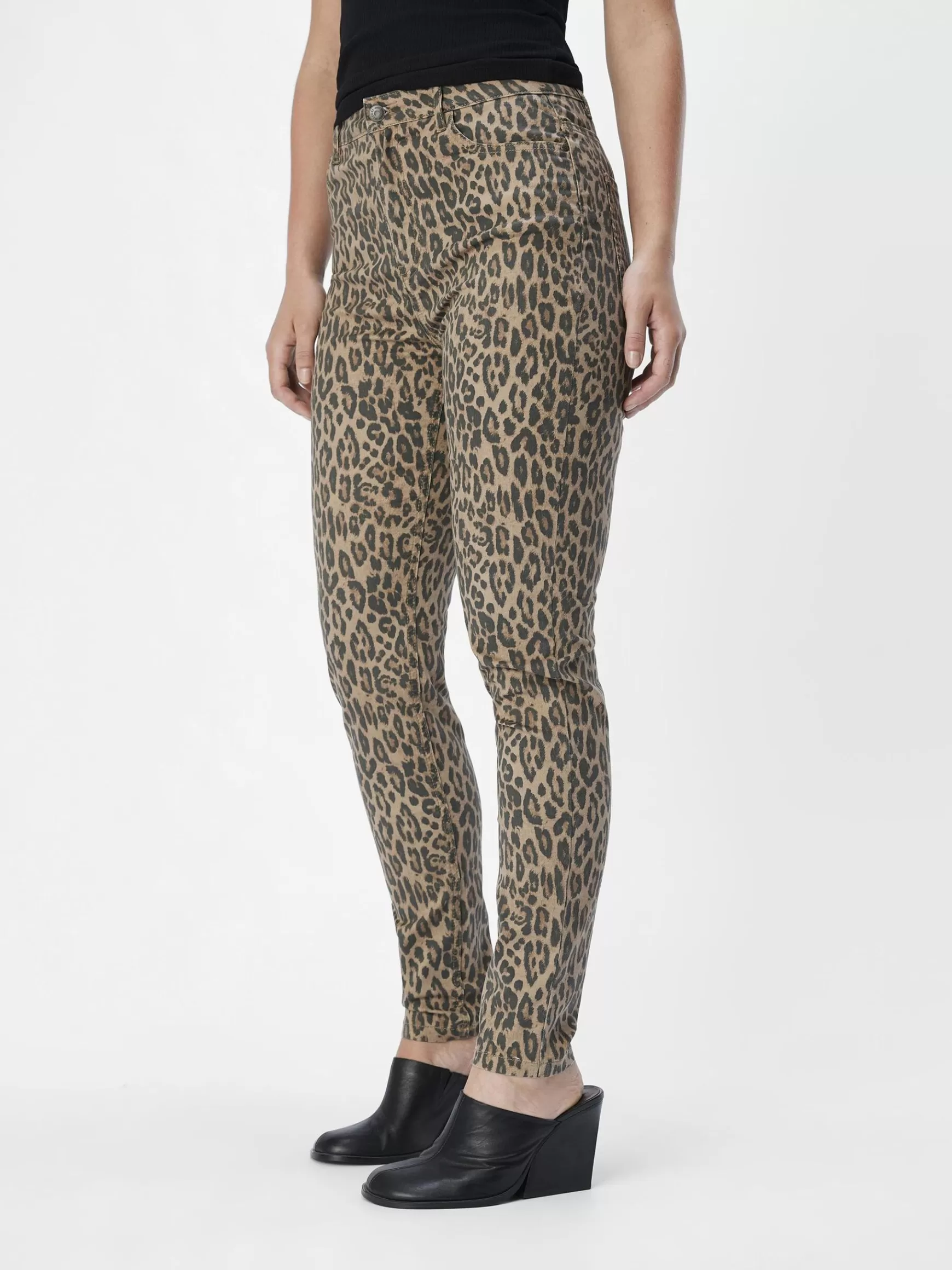 Dame OBJECT LEOPARDPRINT SKINNY FIT JEANS