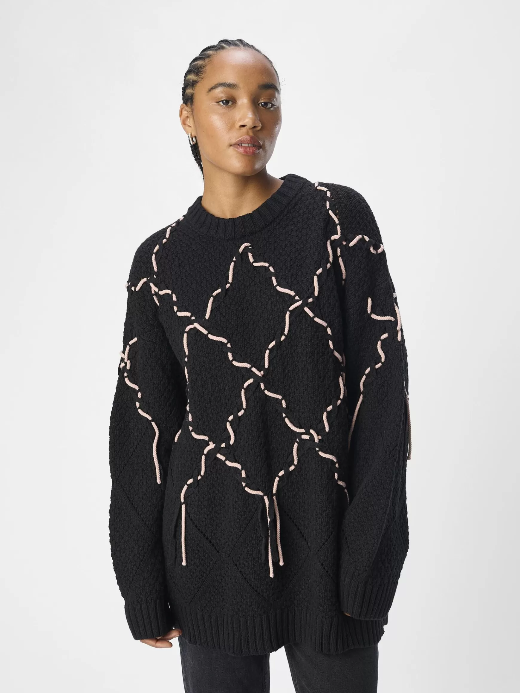 Dame OBJECT LONGLINE STRIKTRØJE