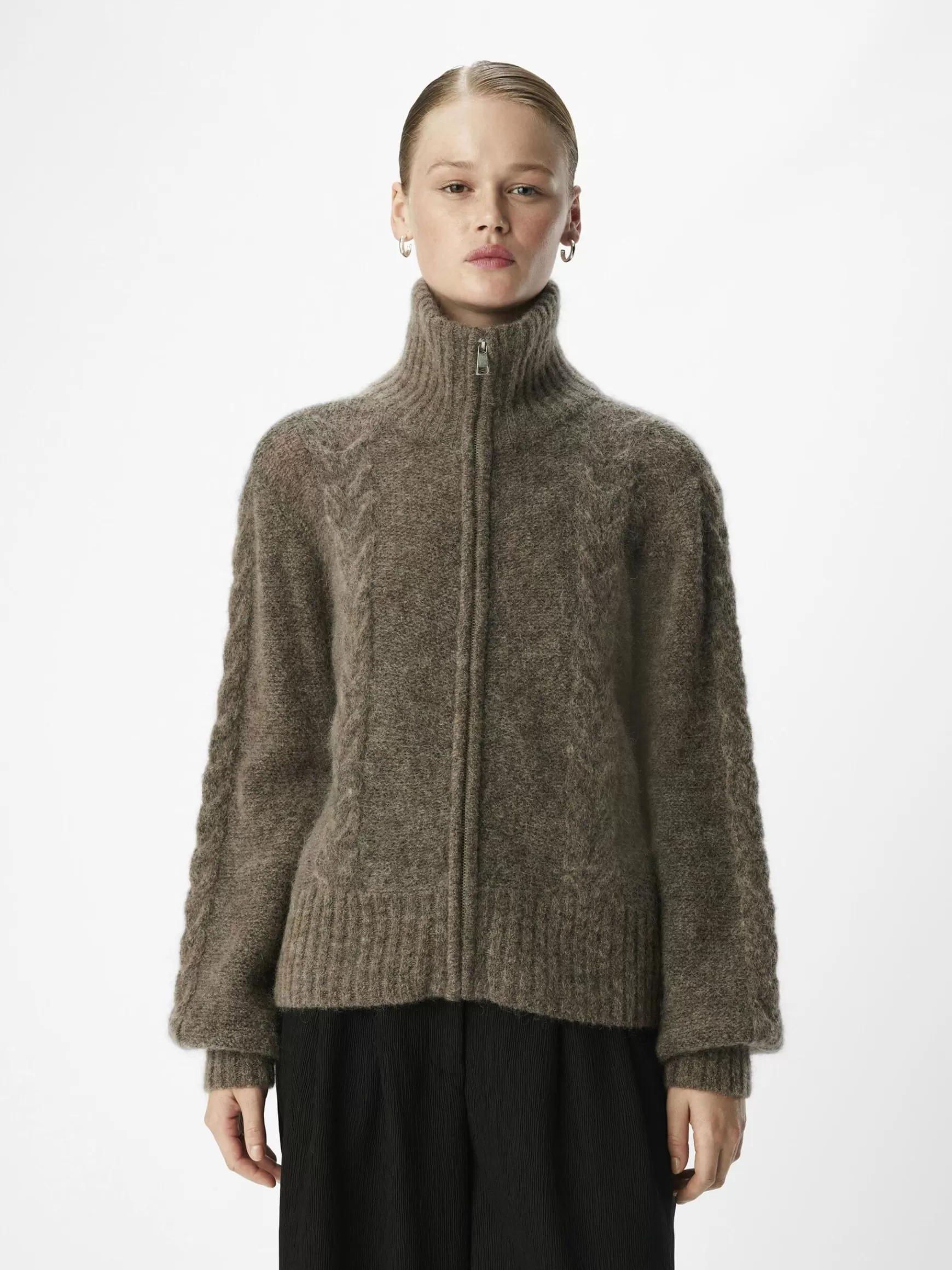 Dame OBJECT LYNLÅS STRIKKET CARDIGAN