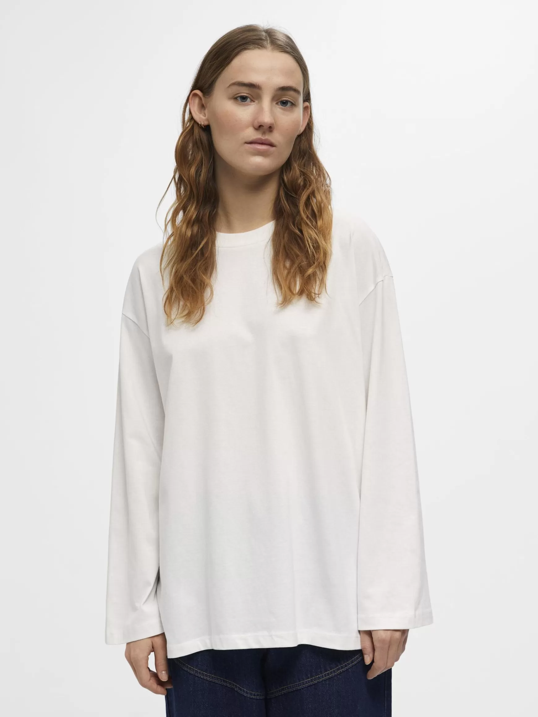 Dame OBJECT OVERSIZED LANGÆRMET T-SHIRT
