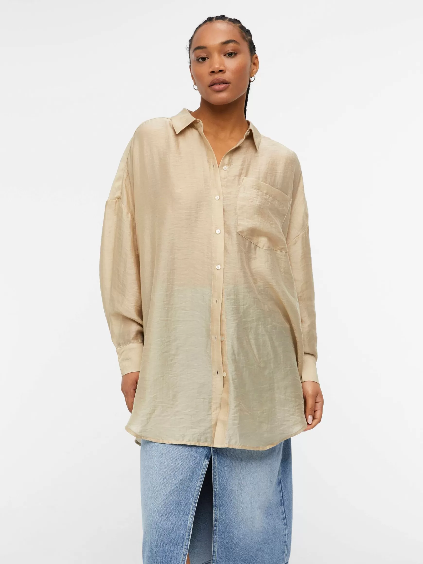 Dame OBJECT OVERSIZED SKJORTE