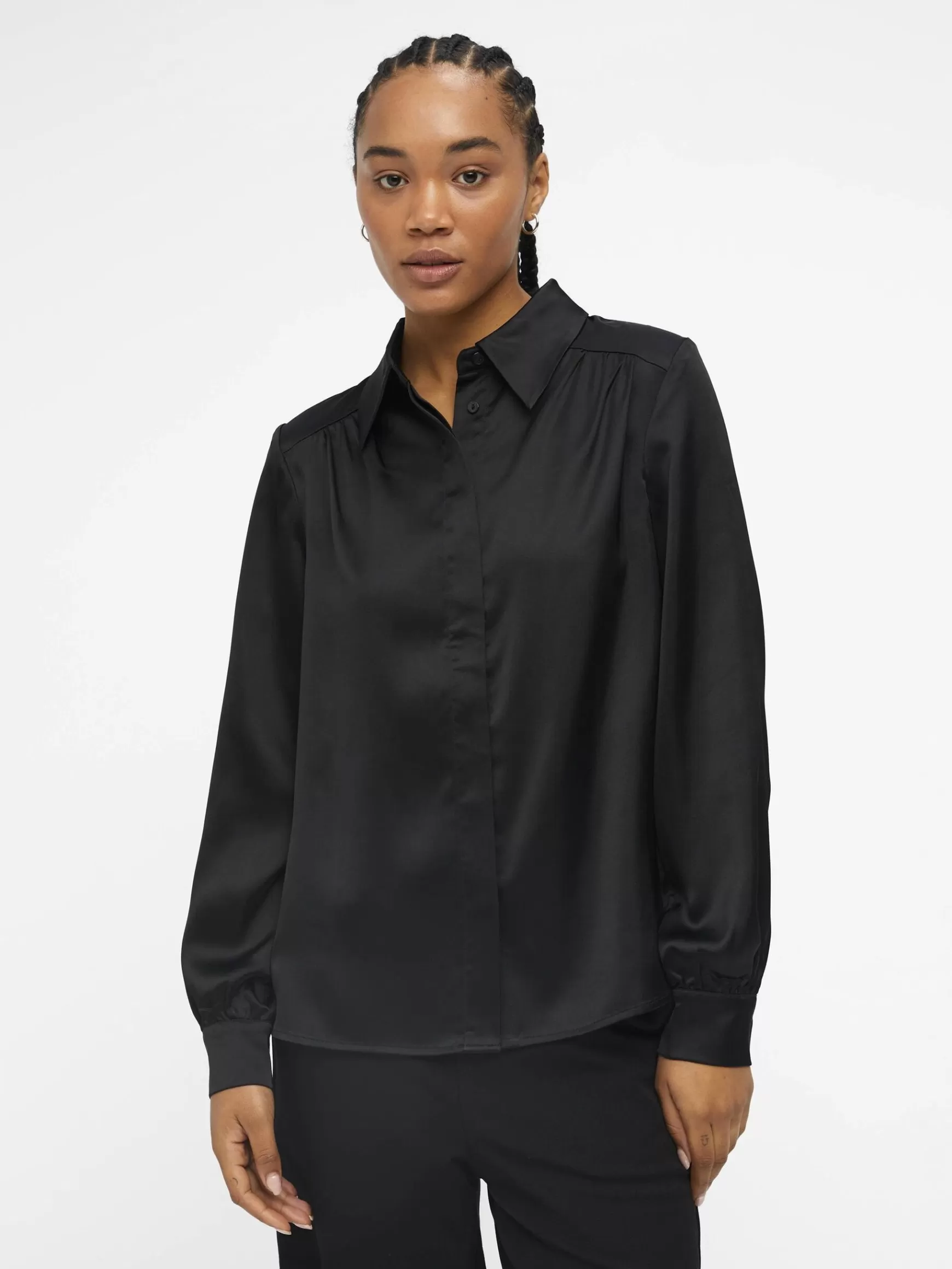 Dame OBJECT SATIN SKJORTE