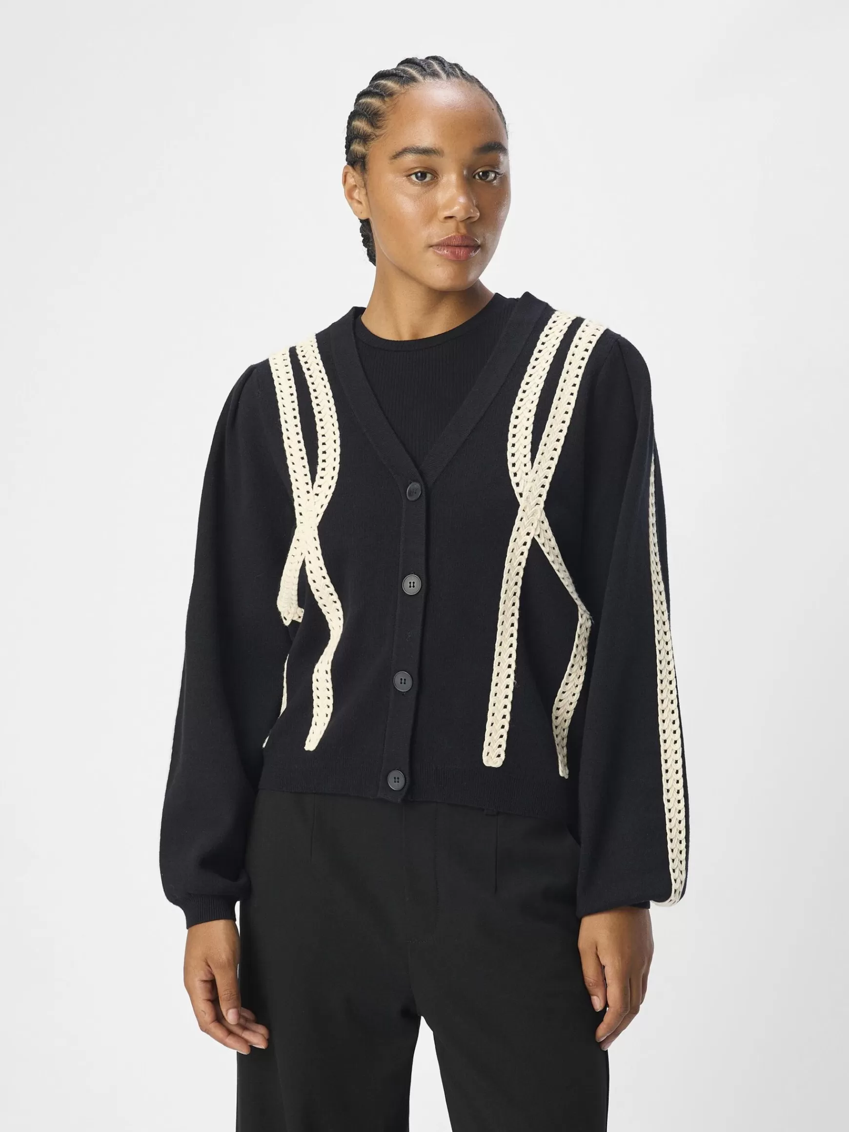 Dame OBJECT STRIKKET CARDIGAN