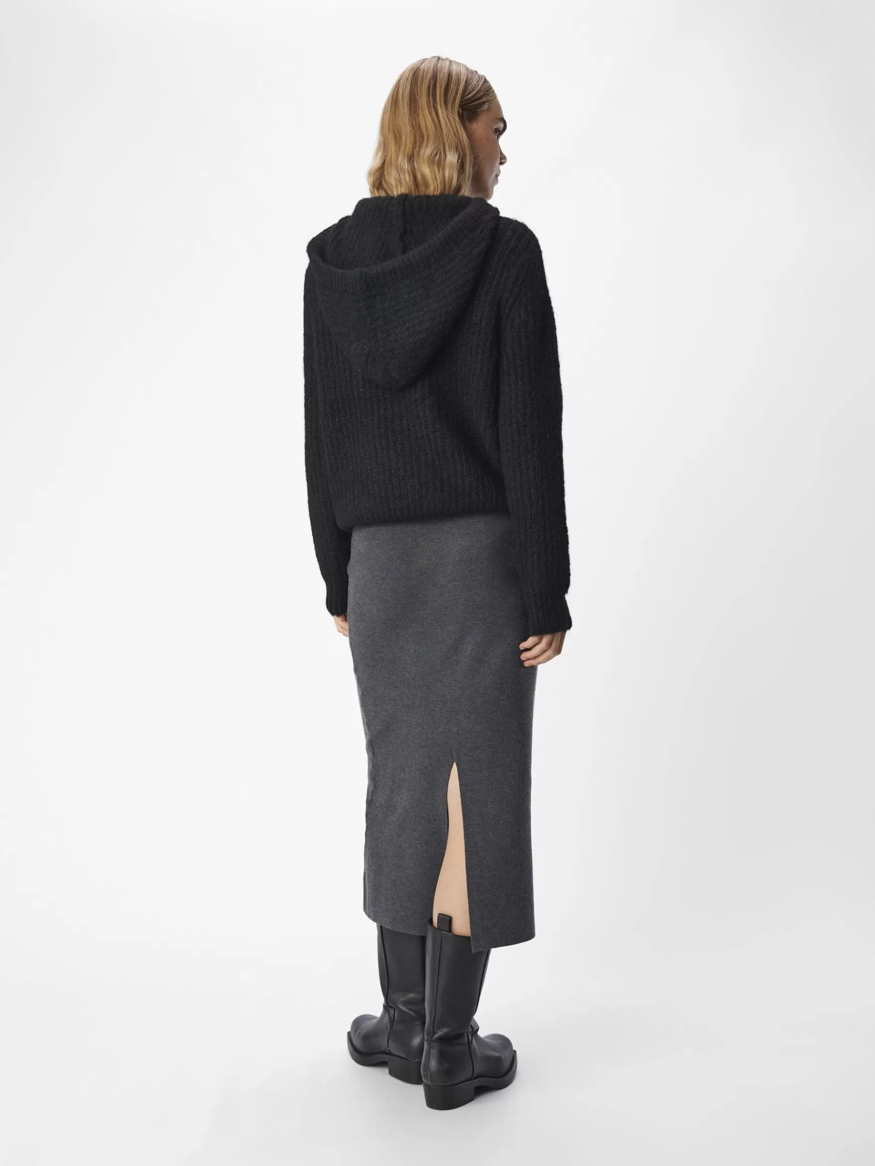 Dame OBJECT STRIKKET HOODIE