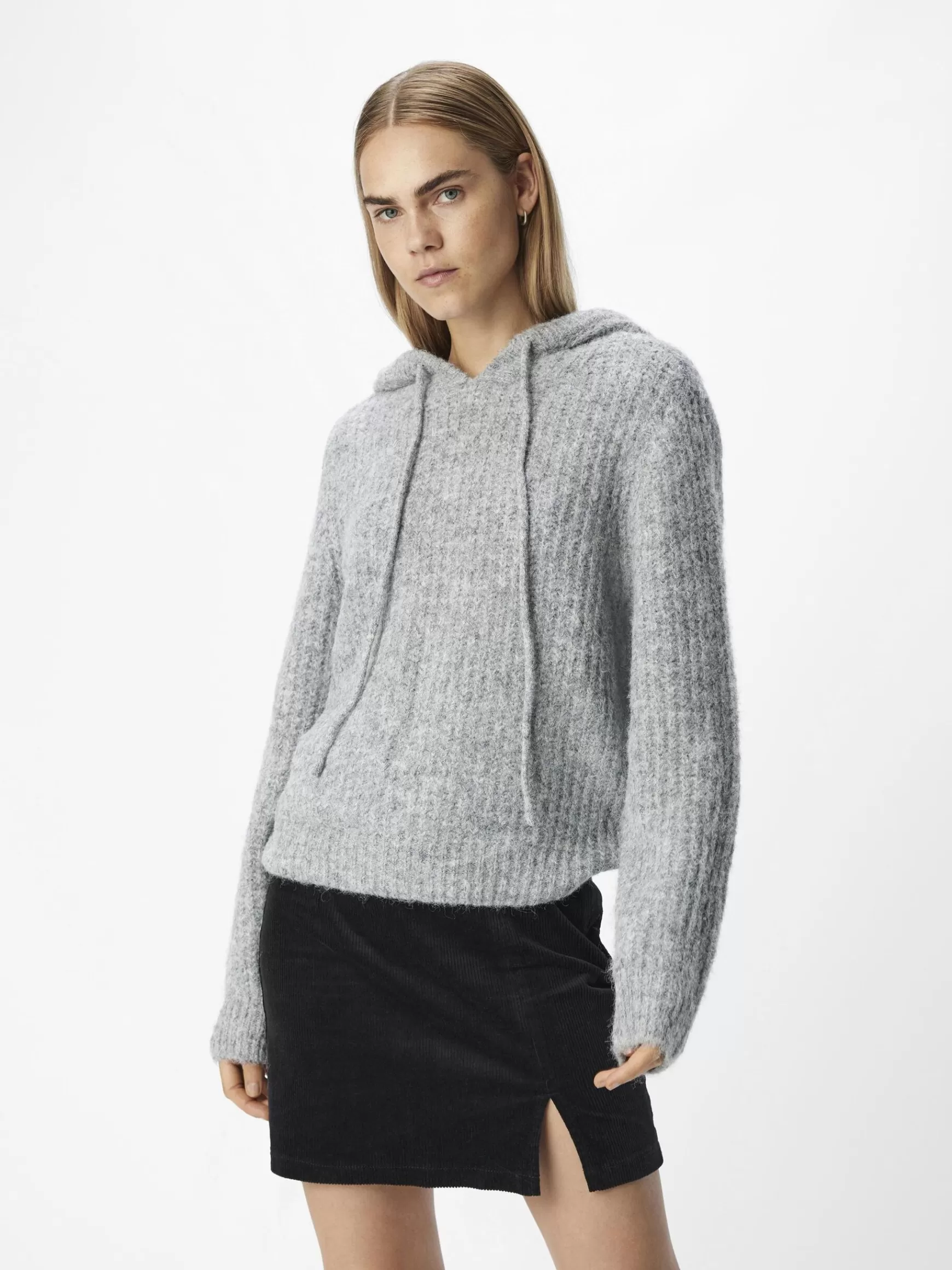 Dame OBJECT STRIKKET HOODIE