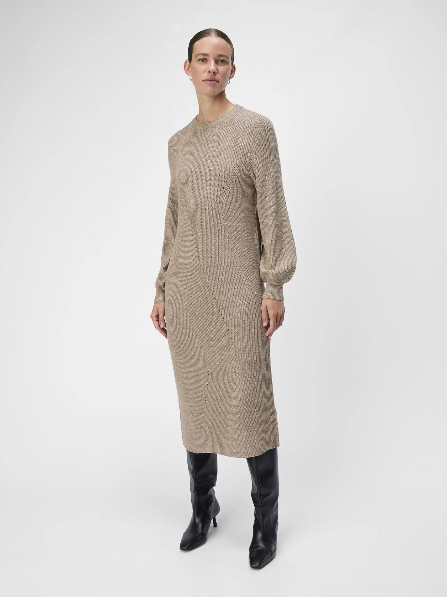 Dame OBJECT STRIKKET MIDIKJOLE