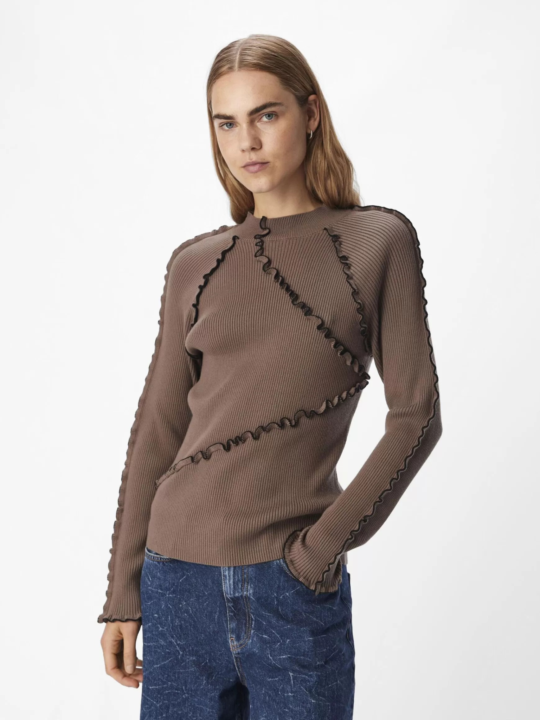 Dame OBJECT STRIKKET PULLOVER