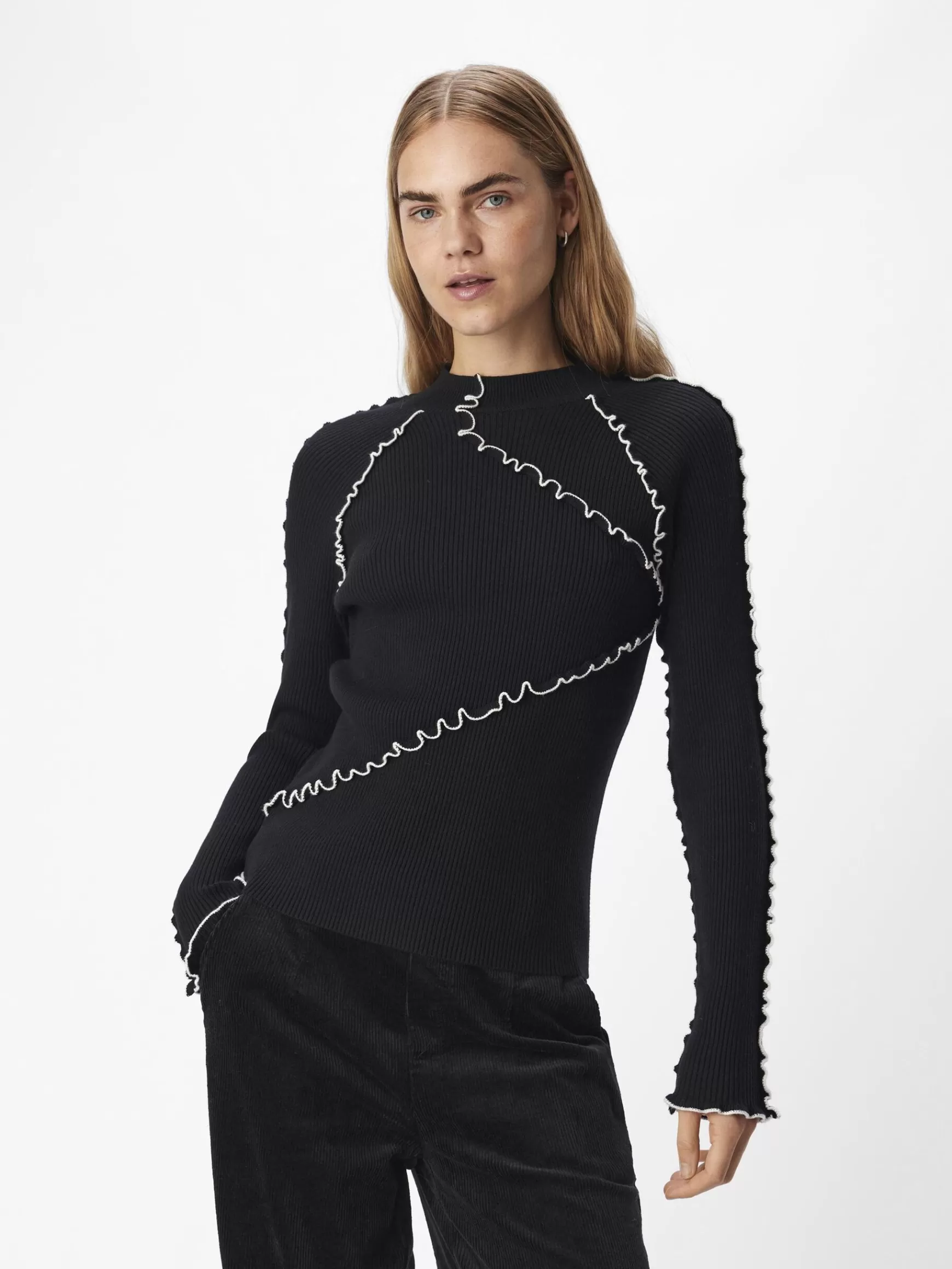 Dame OBJECT STRIKKET PULLOVER