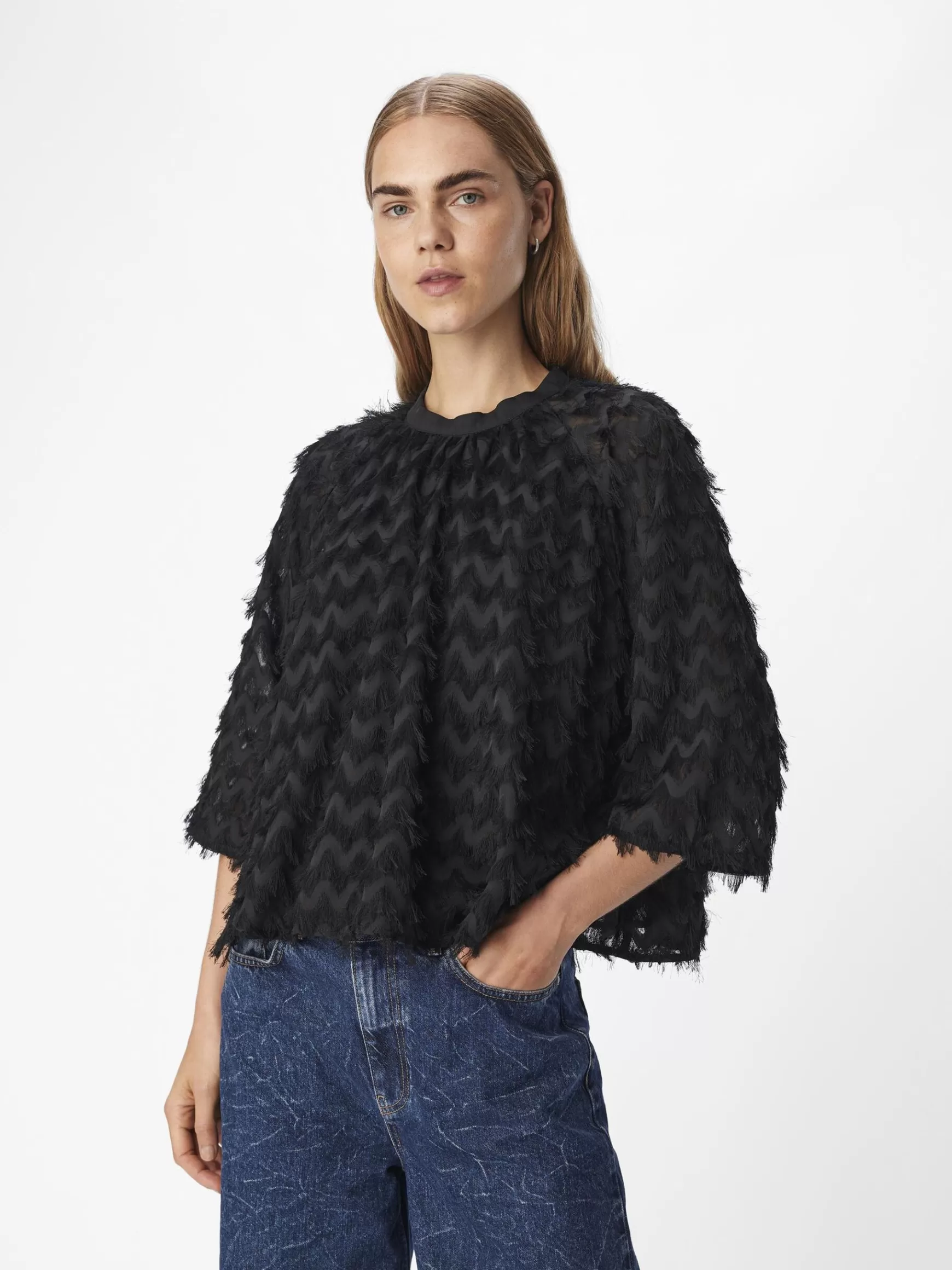 Dame OBJECT TEKSTURERET TOP